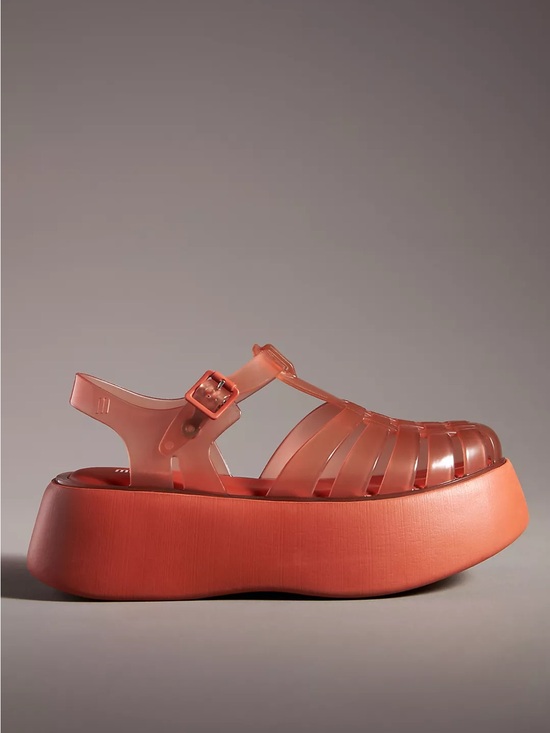 Melissa Shoes - Melissa Possession Jelly Platform Fisherman Sandals Pink Size Women’s 8